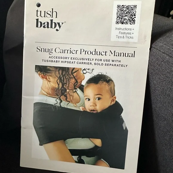 Tushbaby Black and Gray Snake Print Baby Bag - Picture 5 of 5